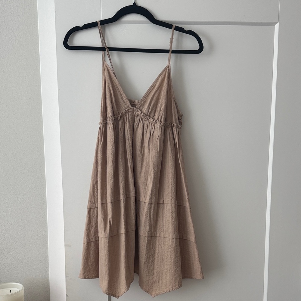 Tan Spaghetti Strap Dress